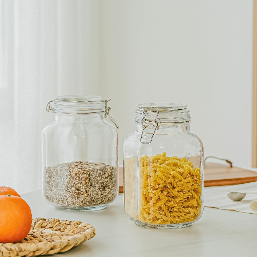 Food Storage For Pantry - 67 oz Glass Airtight Food Storage