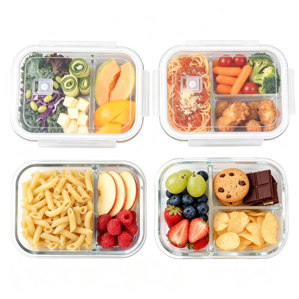 Food Storage With Dividers - Glass Food Storage Containers with Dividers