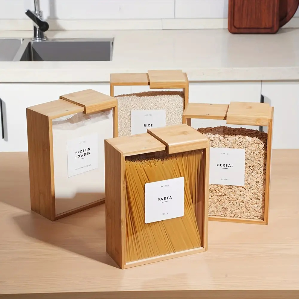 Food Storage Unit - High Quality 101.44 Oz Bamboo Food