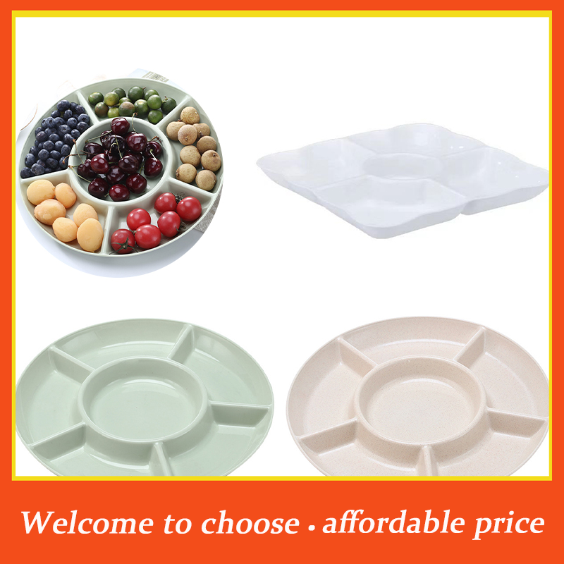 Food Storage With Dividers - **Durable Plastic Food Storage Tray Reusable