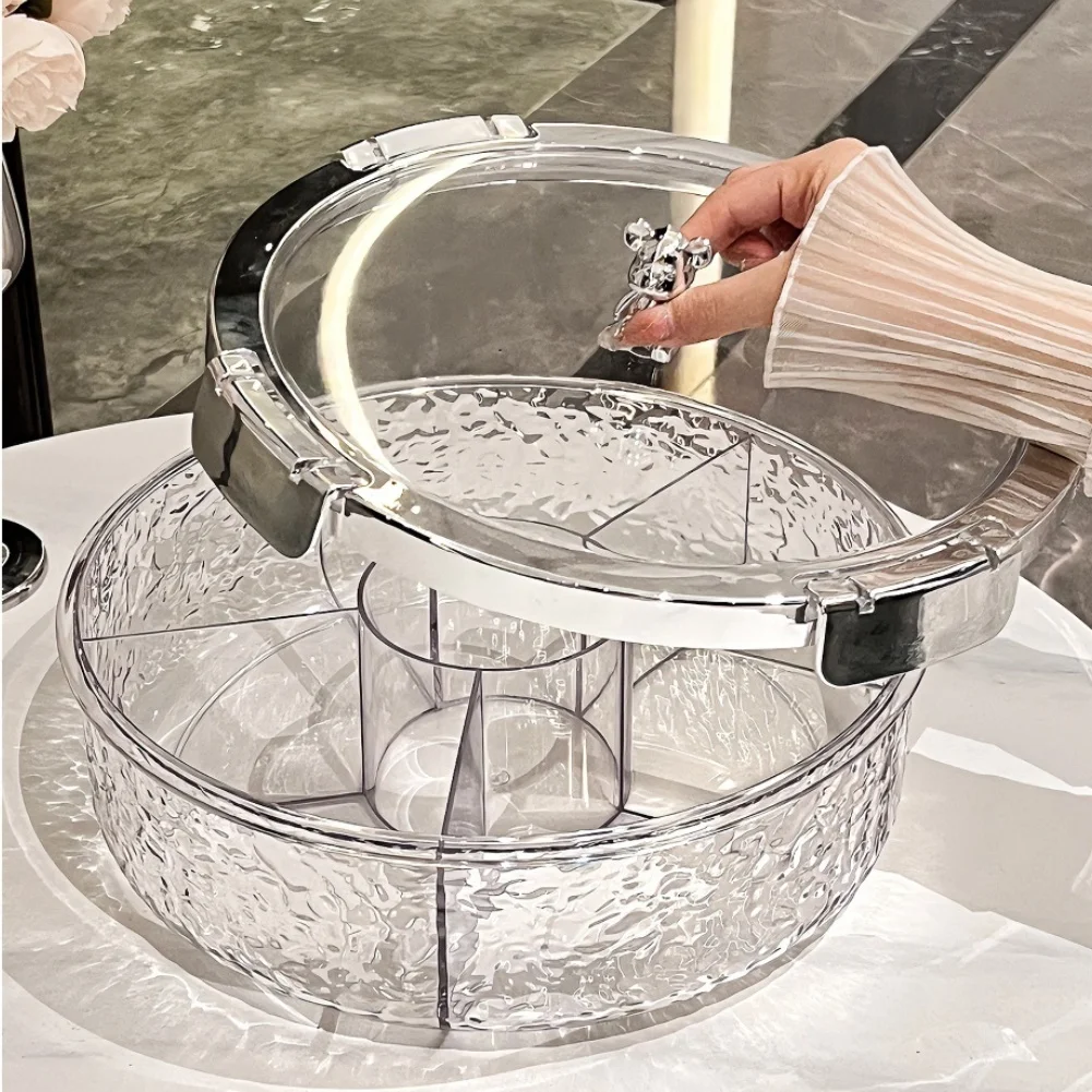 Food Storage With Dividers - Acrylic Crystal-Cut Food Storage Tray With