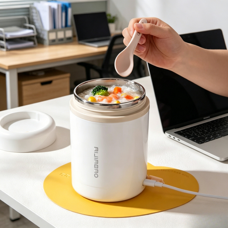 Food Storage Warmer - 600ML Portable USB Electric Heating Lunch