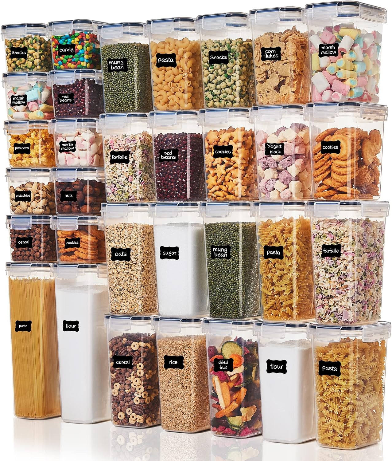 Food Storage For Pantry - 32pcs Airtight Food Storage Containers Set,
