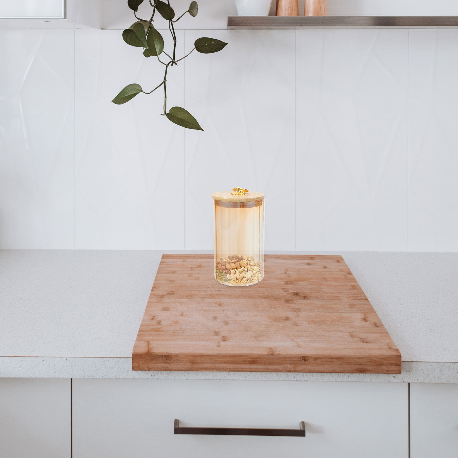 Airtight Cereal Jar - 3Pcs Vintage Airtight Glass Storage Jars