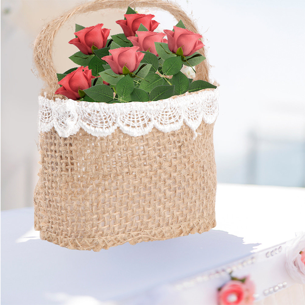 Egg Storage Holder - 6Pcs Natural Linen Easter Egg Basket