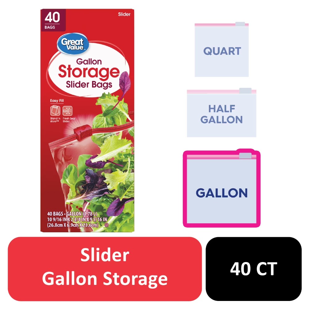 Food Storage With Lock - Large Gallon Size Zipper Storage Bags