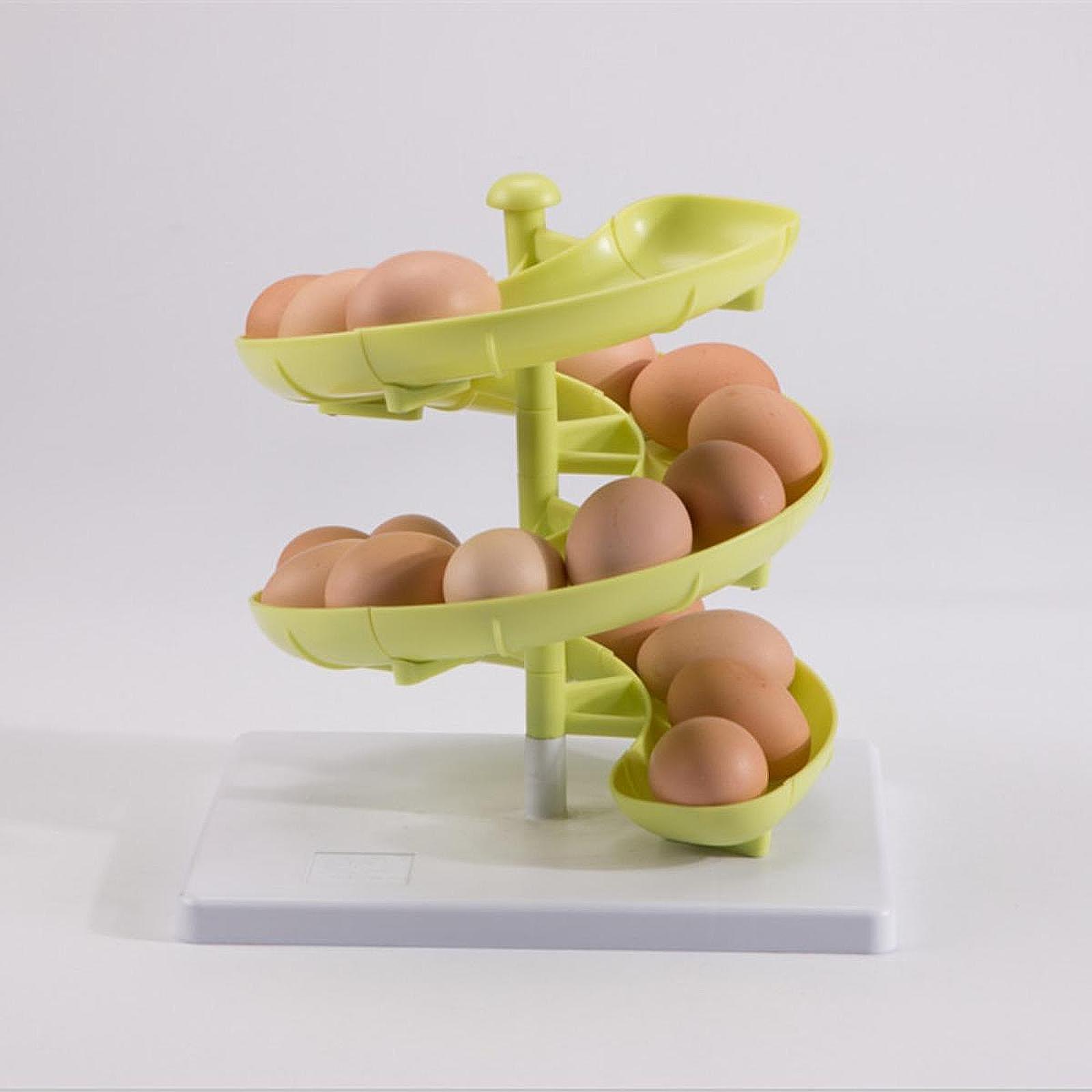 Egg Storage Holder - Spiral Egg Dispenser Rack Egg Holder