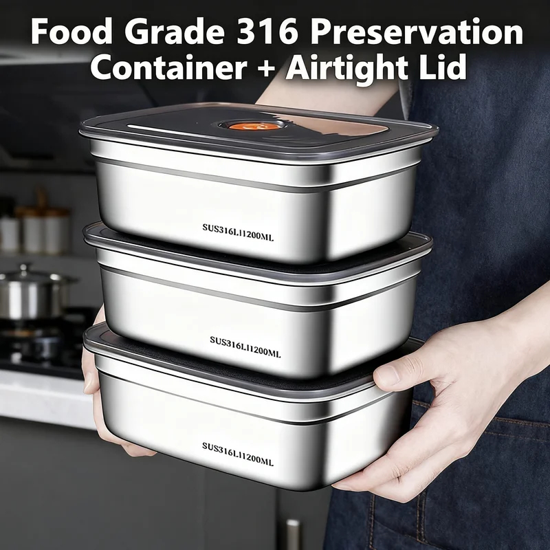 Food Storage Cabinet - Large Capacity Stainless Steel Leak Proof