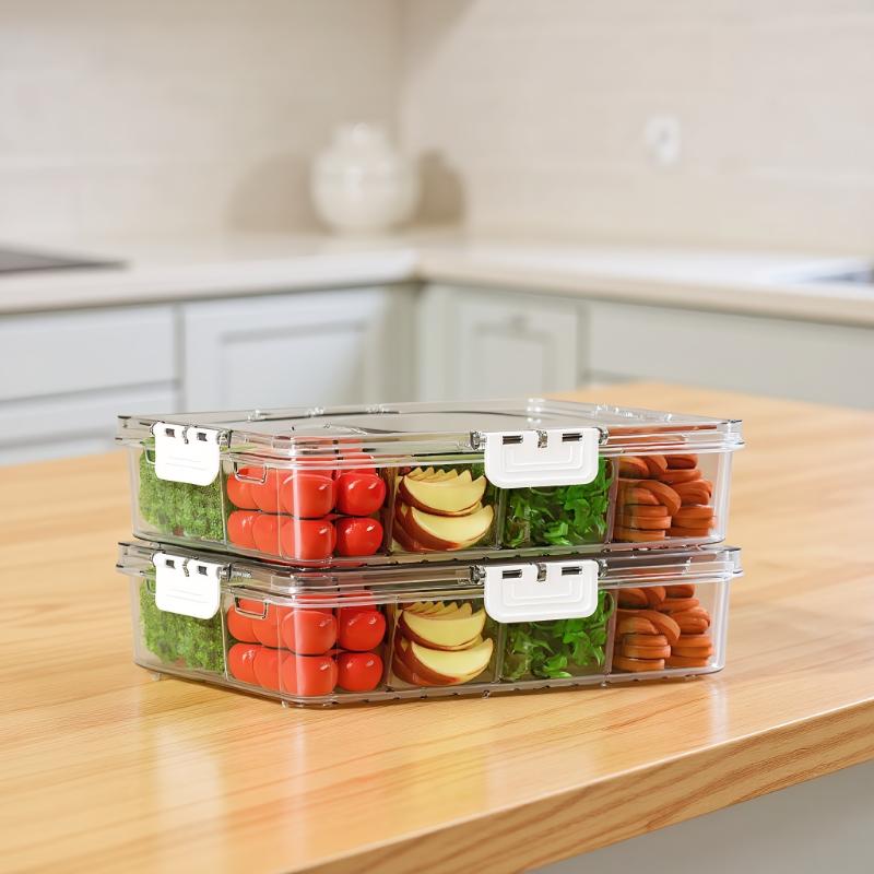 Food Storage With Dividers - Divided Plate With Lid Food Storage