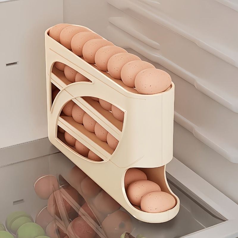 Egg Storage Holder - 1Pcs Auto Rolling Egg Dispenser Fridge