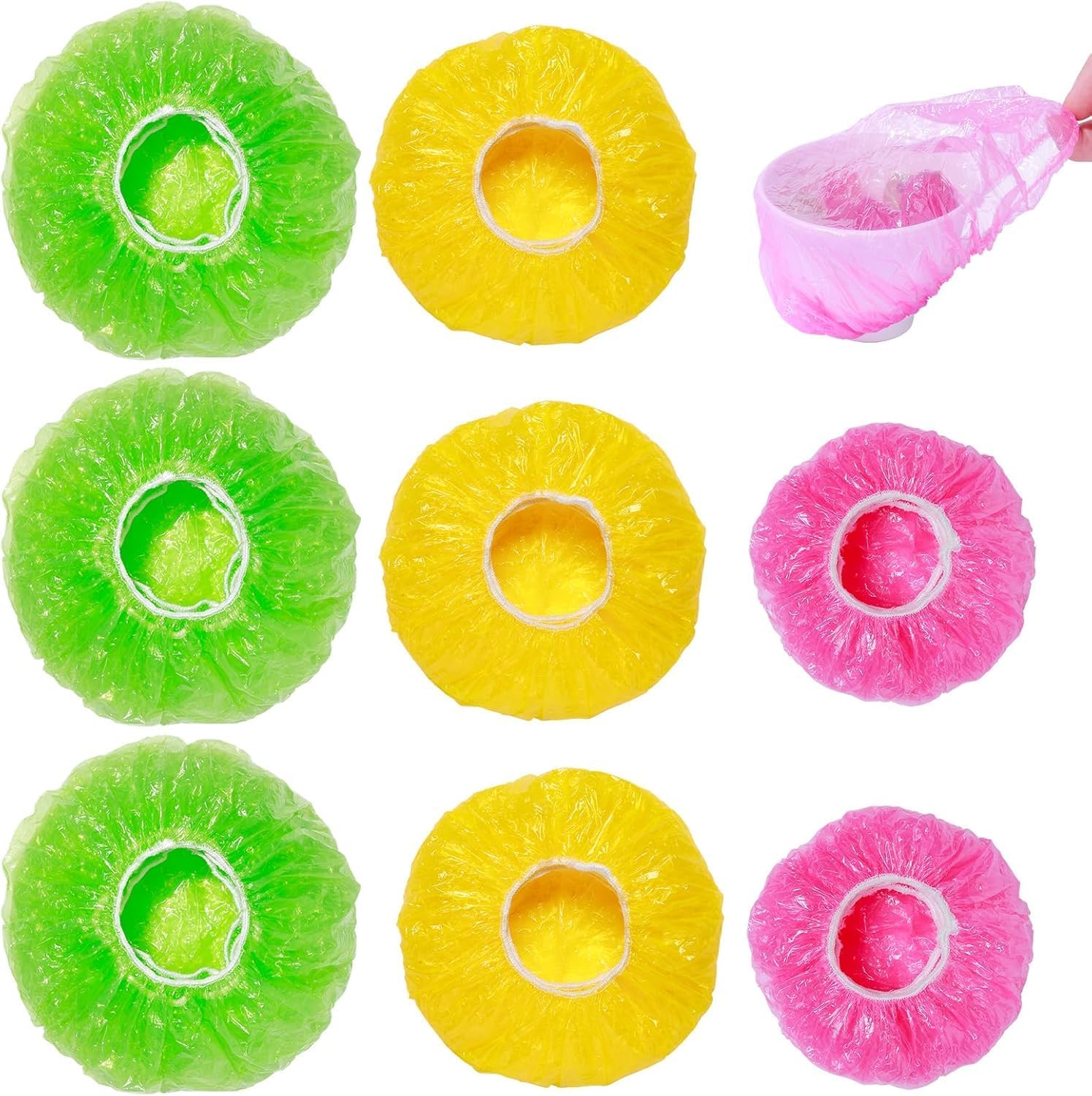 Food Storage Reusable Bags - Bowl Covers Plastic Elastic Wrap for