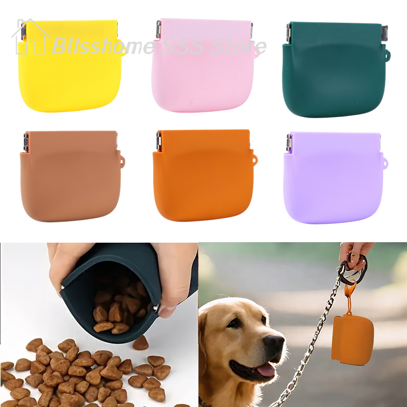 Food Storage With Lock - 【S】Silicone Dog Treat Pouch Portable Pet