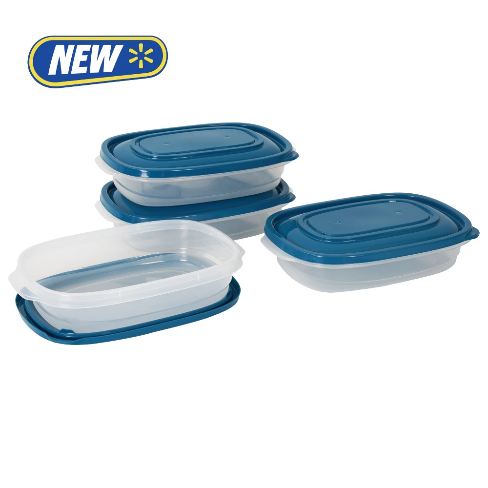 4-Pack Rectangle Plastic Food  - Food Storage Plastic Containers With Lids recension och pris