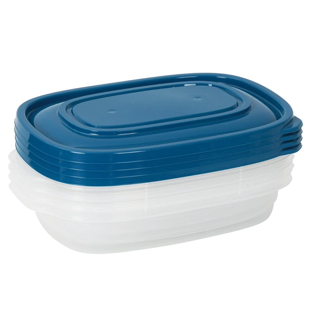 4-Pack Rectangle Plastic Food  - Food Storage Plastic Containers With Lids recension och pris