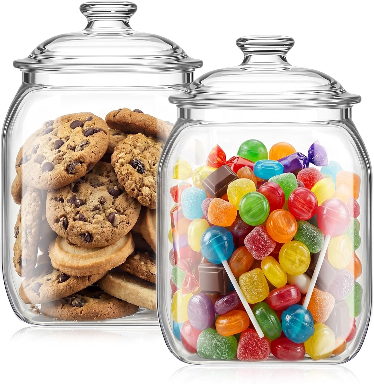 2 Pack Acrylic Cookie Candy Ja - Food Storage Jars Plastic recension och pris