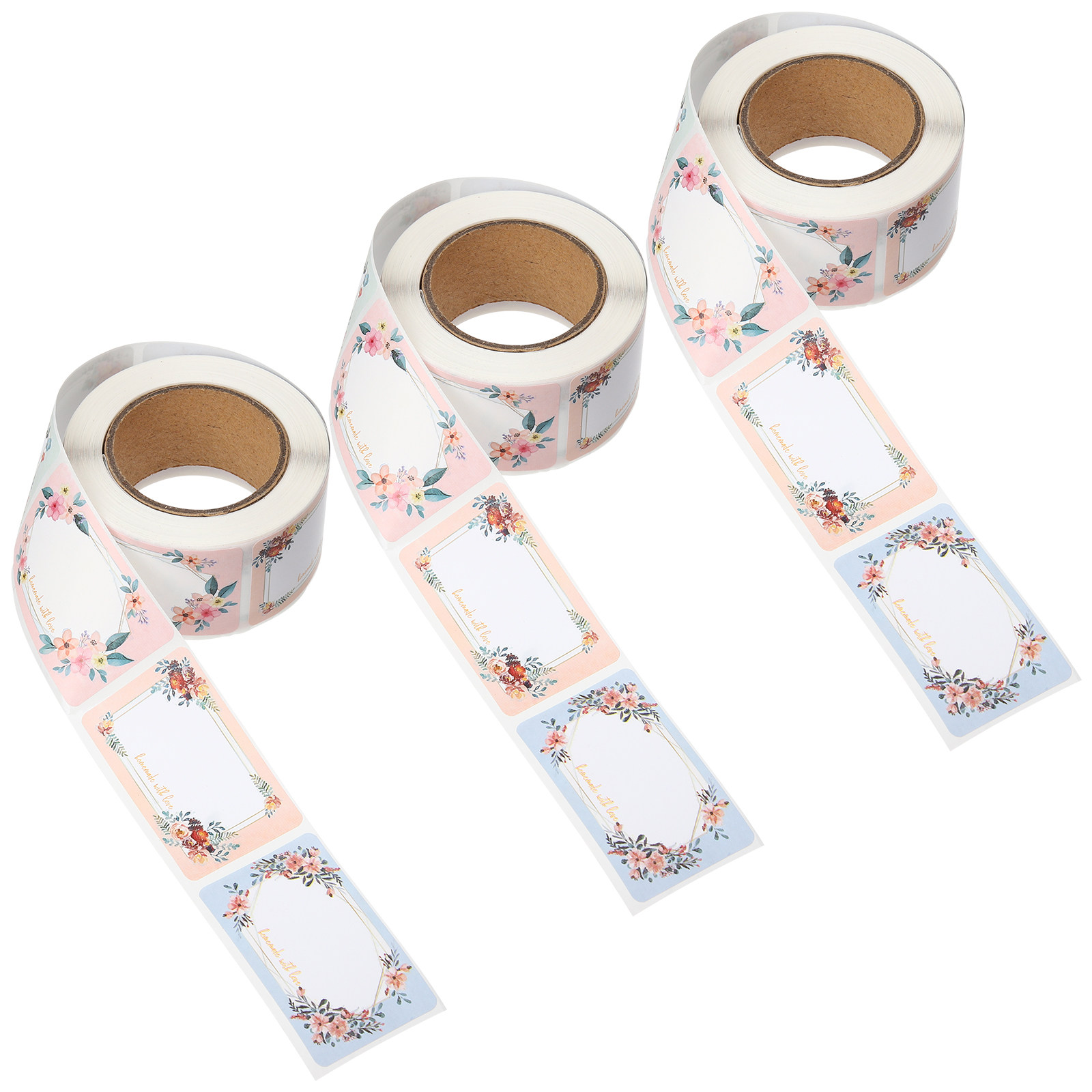 3 Rolls Blank Floral Name Stic - Food Storage Name recension och pris