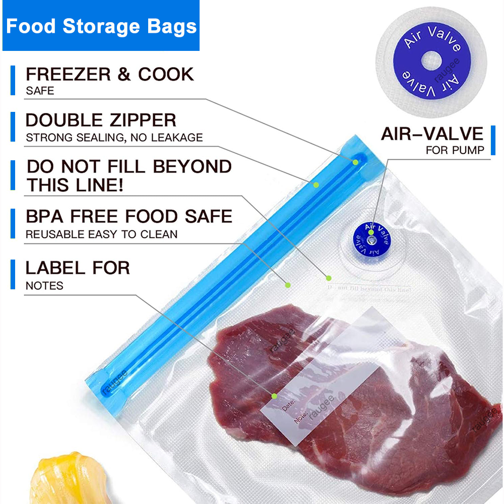 Vacuum Bags Reusable Food Vacu - Food Storage Reusable Bags recension och pris