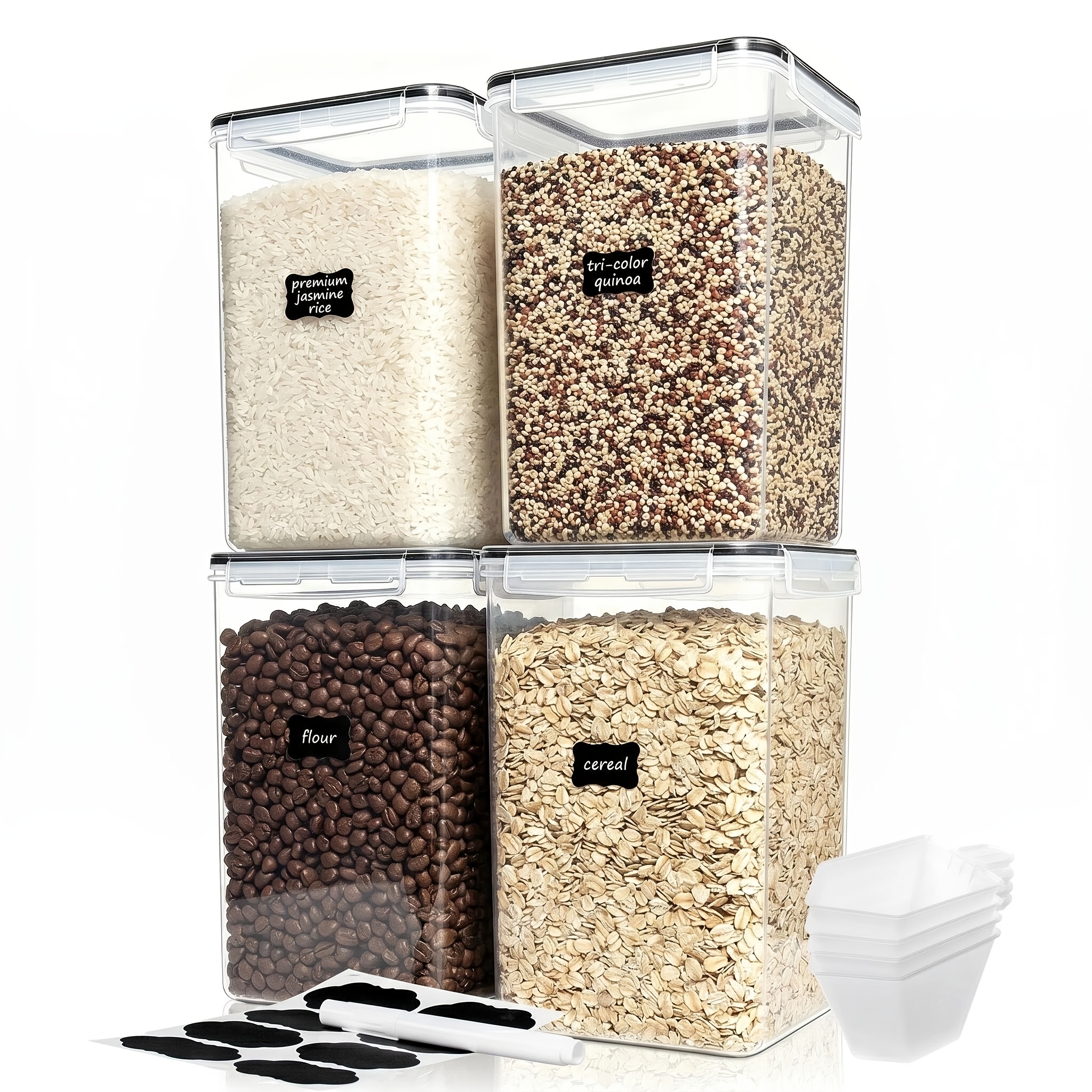 4pcs Black BPA Free Plastic La - Food Storage Unit recension och pris