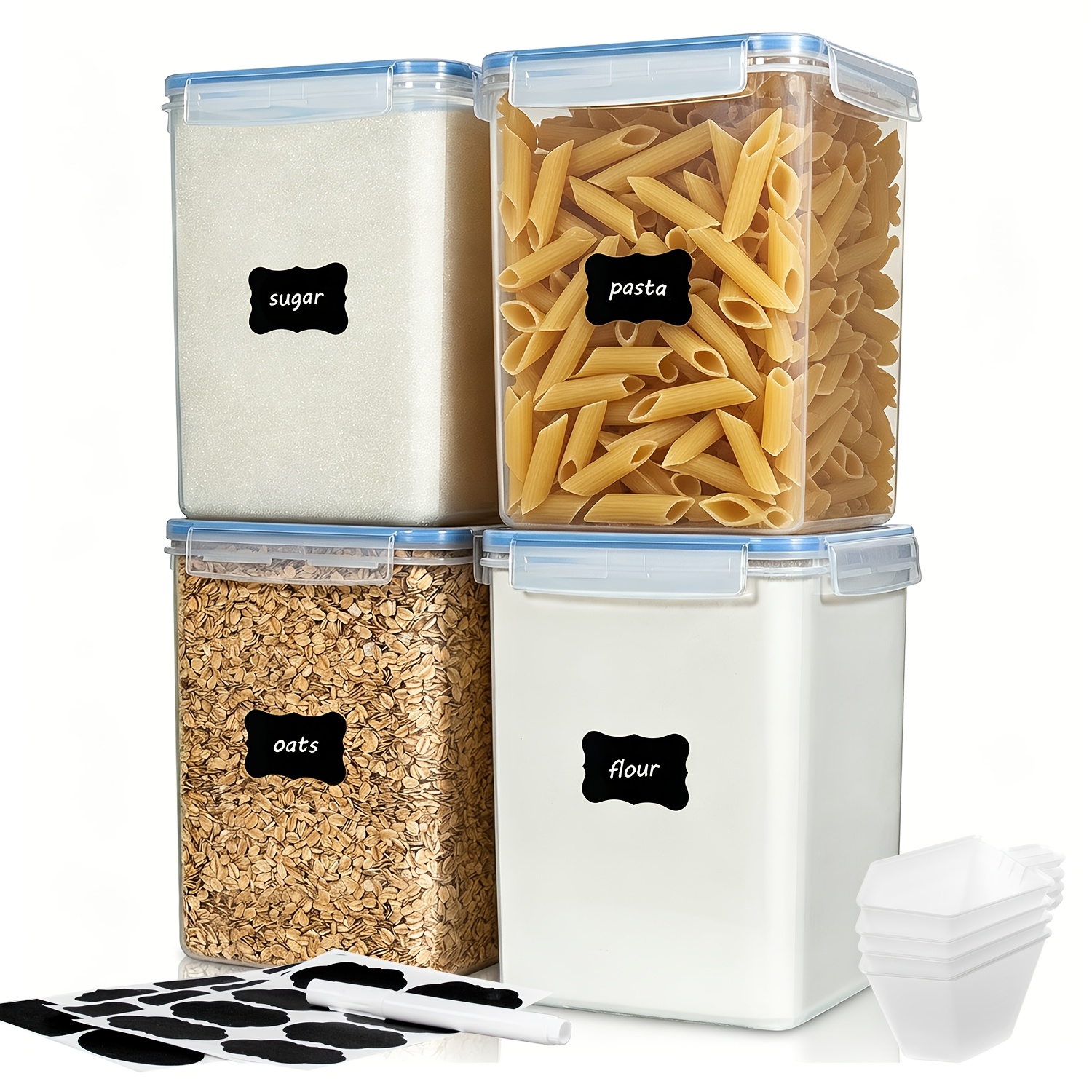 4pcs Black BPA Free Plastic La - Food Storage Unit recension och pris