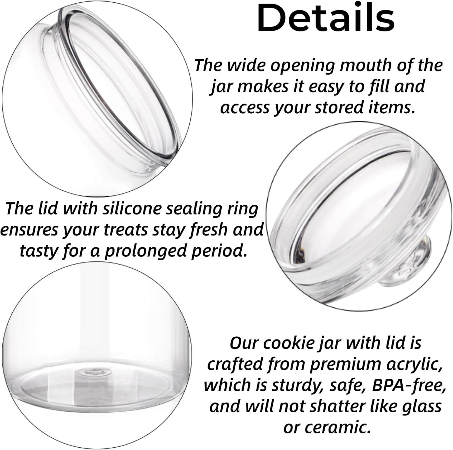 2 Pack 130 oz Large Cookie Jar - Food Storage Canister recension och pris