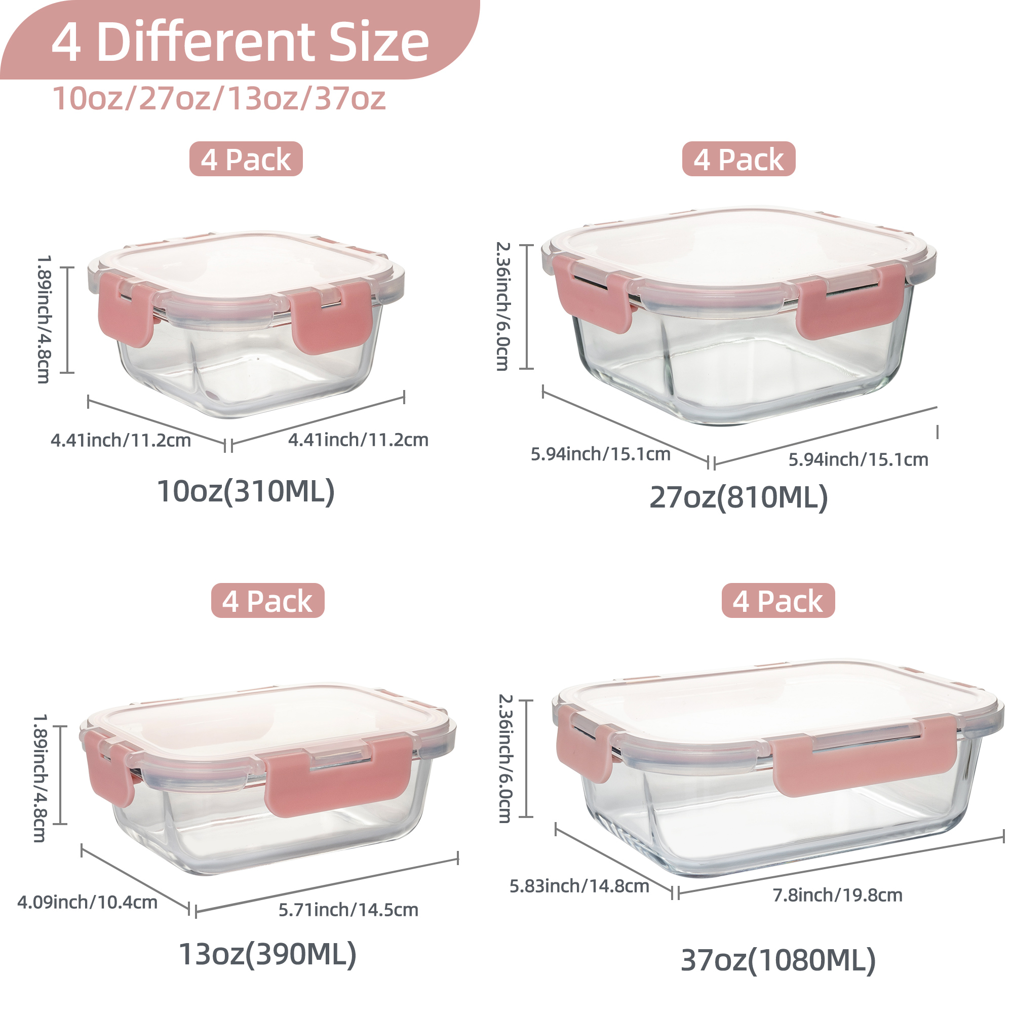 16-Piece Glass Food Storage Co - Food Storage And Preservation recension och pris