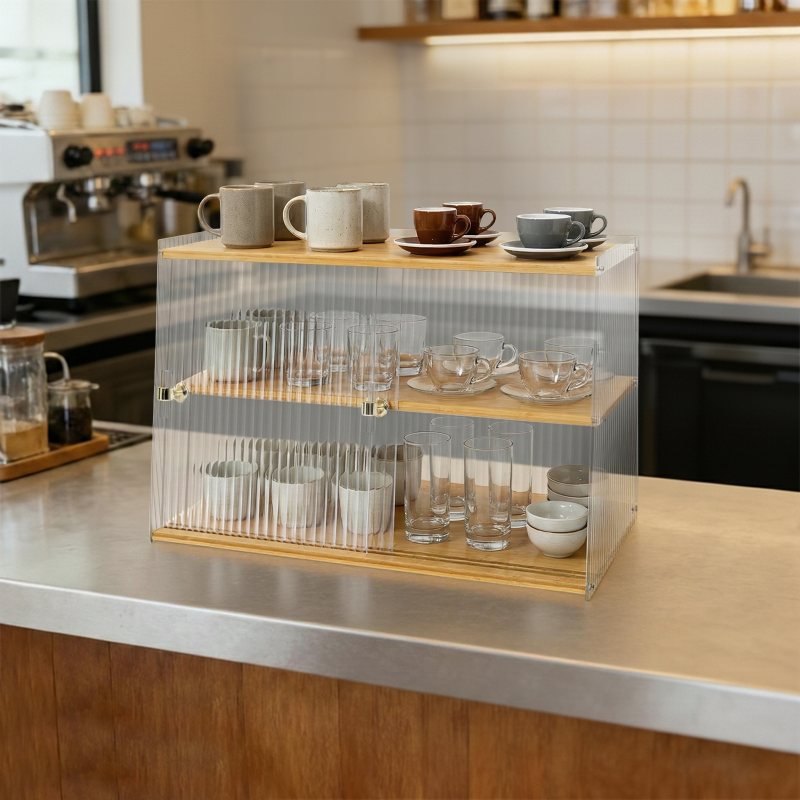 Cup Storage Rack, Bamboo Sideb - Food Storage For Pantry recension och pris