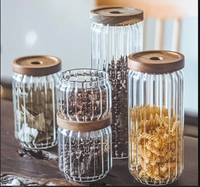 Wood Lid Orgnizer Glass Airtig - Airtight Cereal Jar recension och pris
