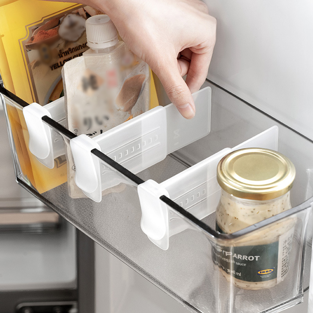 4/8-Pack Transparent Refrigera - Food Storage With Dividers recension och pris