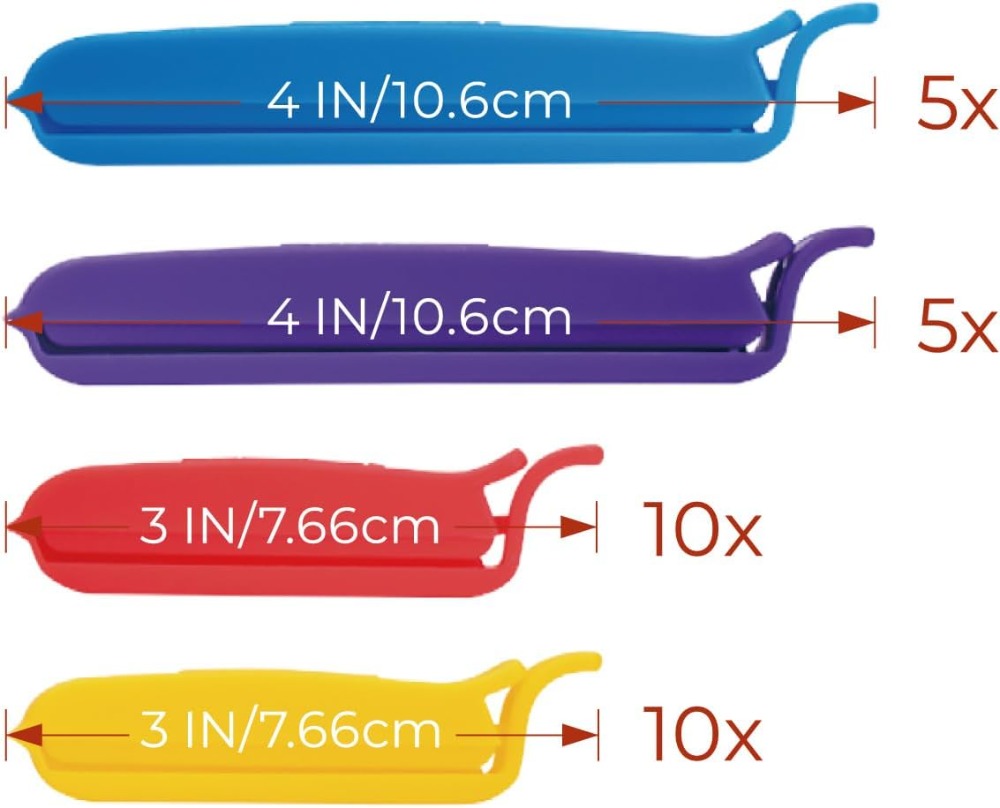 32 Pack Bag Sealing Clips, 3 & - Food Storage Reusable Bags recension och pris