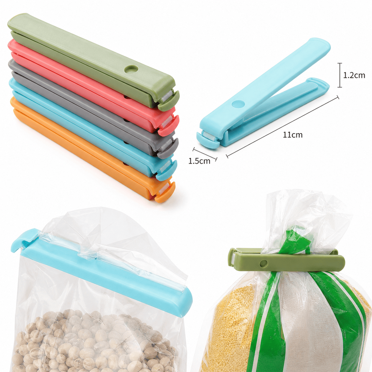 5 pcs Plastic Bag Sealing Clip - Food Storage Reusable Bags recension och pris