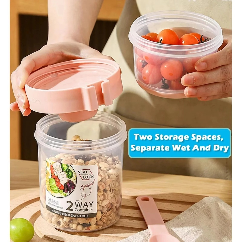 Portable Salad Cup Breakfast C - Food Storage Jars Plastic recension och pris
