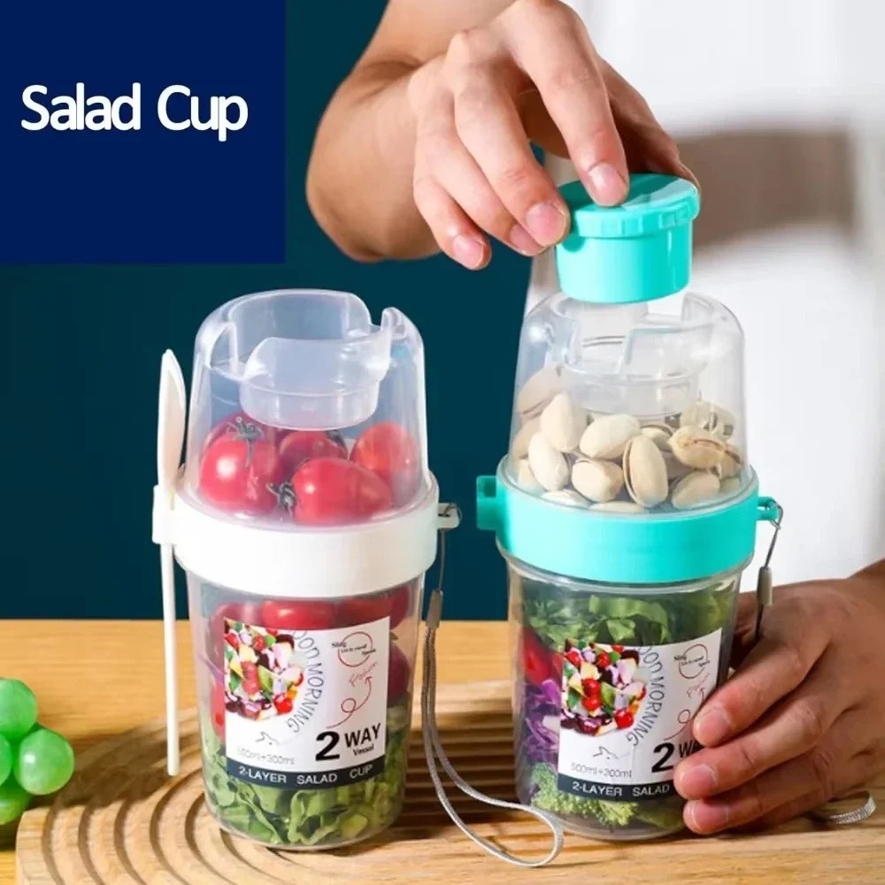 Portable Salad Cup Breakfast C - Food Storage Jars Plastic recension och pris