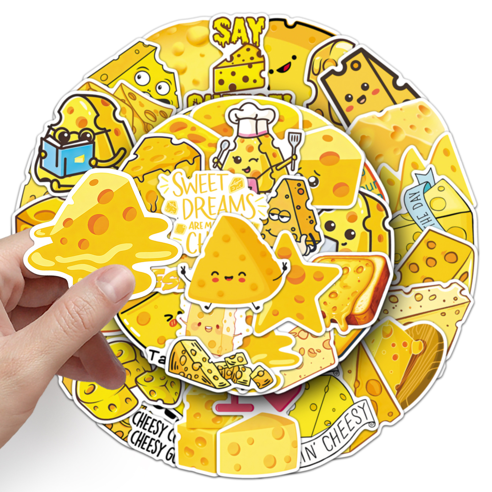 50 PCS Cartoon Cheese Food Doo - Food Storage In Cabinets recension och pris