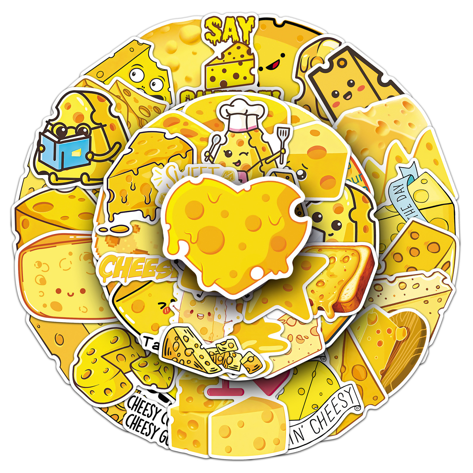50 PCS Cartoon Cheese Food Doo - Food Storage In Cabinets recension och pris