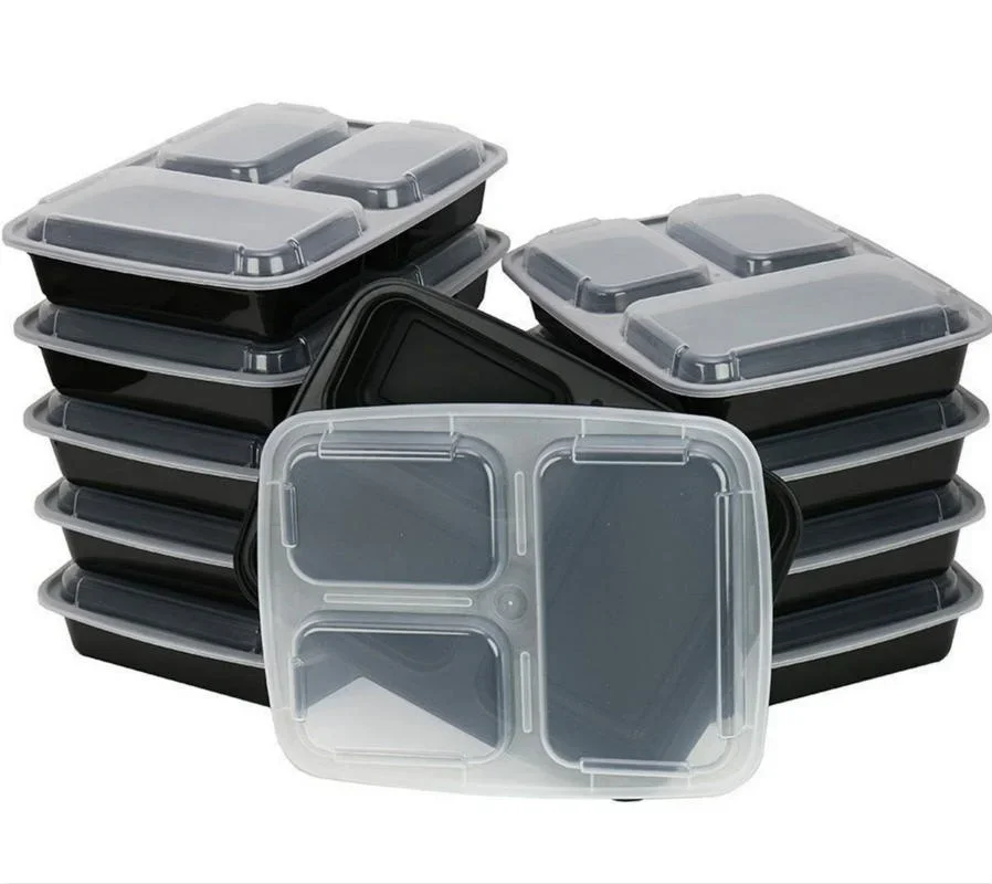 7 Pack 3 Compartment Meal Prep - Food Storage Jars Plastic recension och pris
