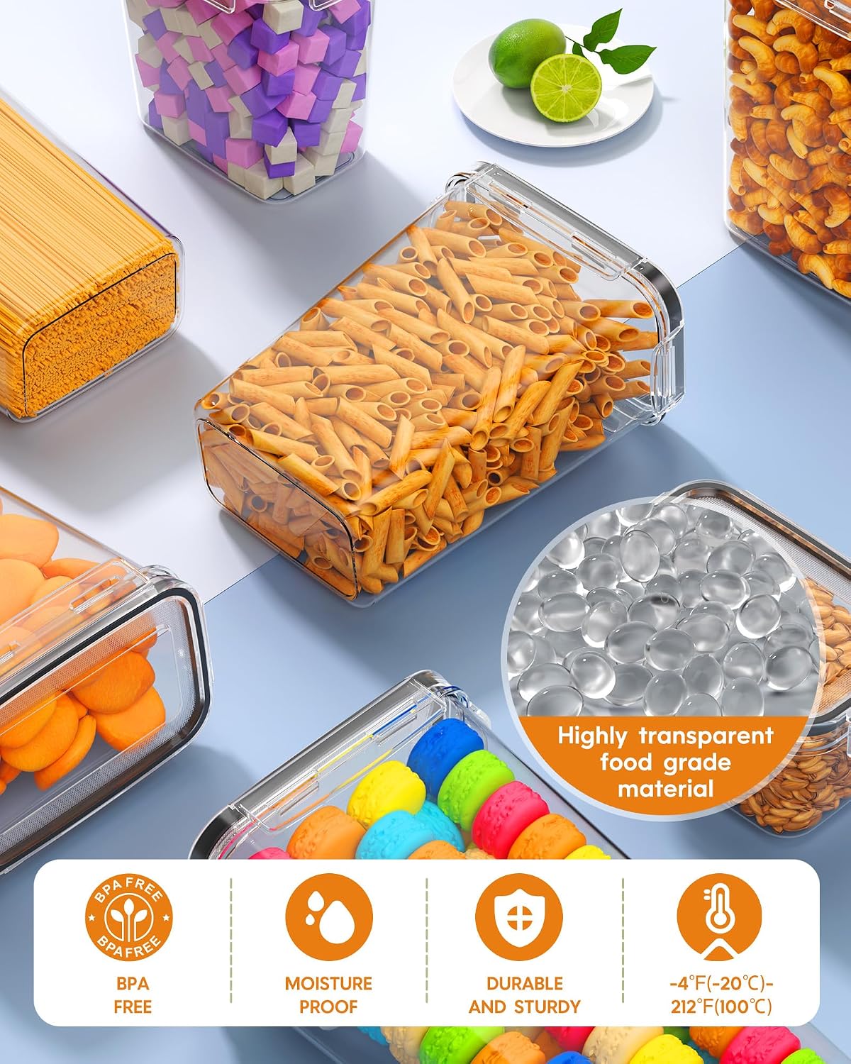 36 Pcs Airtight Food Storage C - Food Storage Plastic Containers With Lids recension och pris