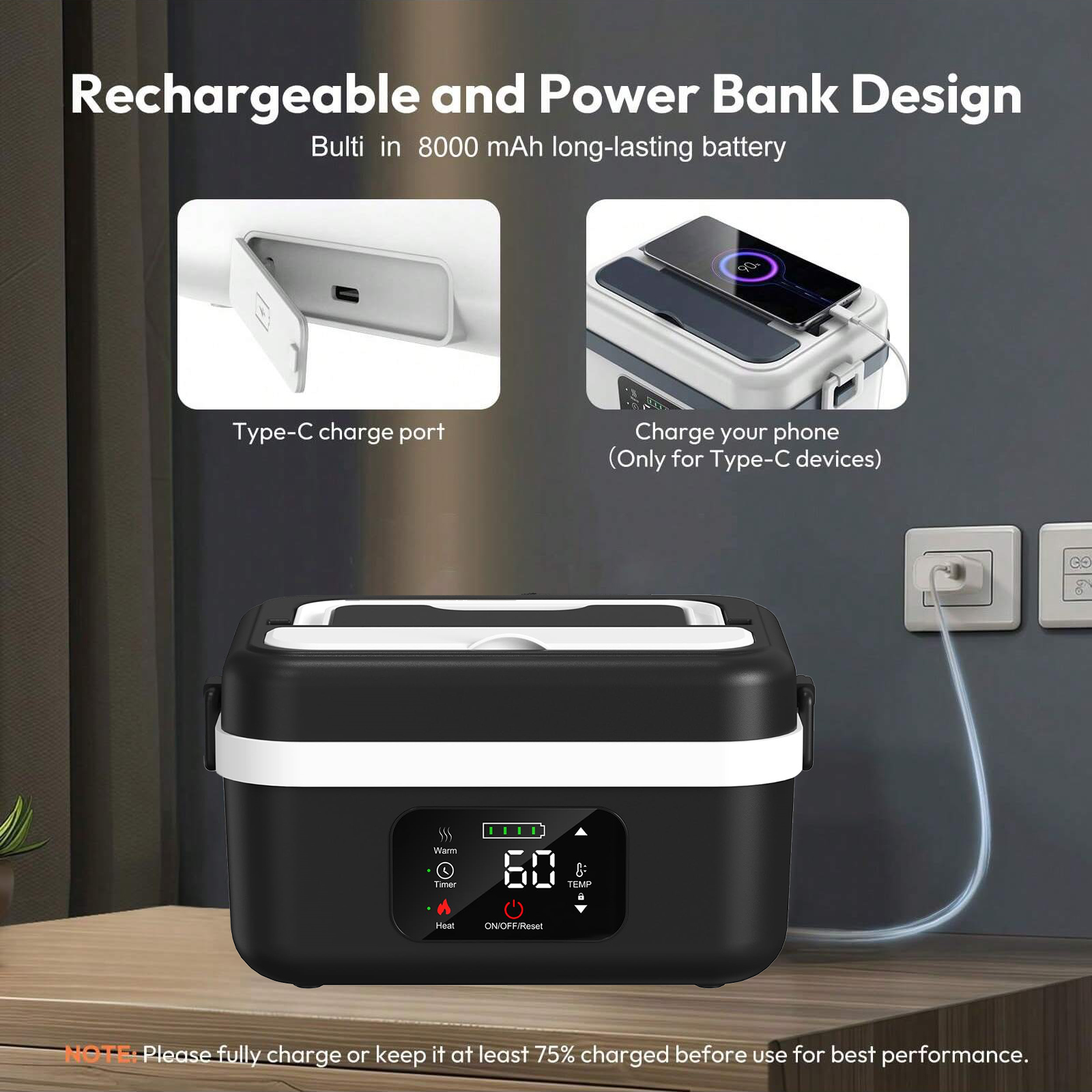 Wireless Electric Insulated Lu - Food Storage Warmer recension och pris