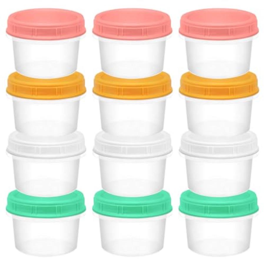 12 Pack Freezer Containers wit - Food Storage Plastic Containers With Lids recension och pris