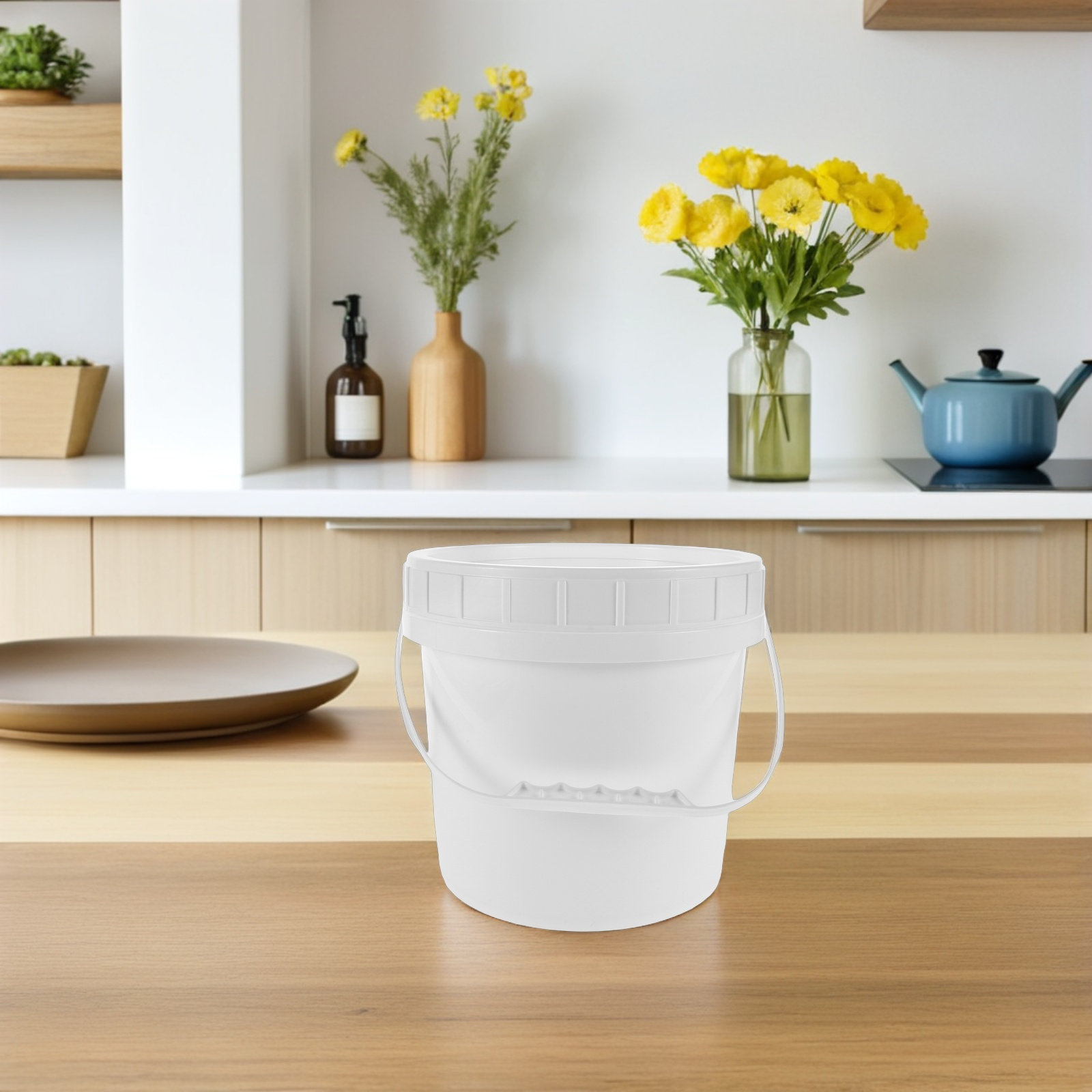 5L White Plastic Food Storage  - Food Storage For Pantry recension och pris
