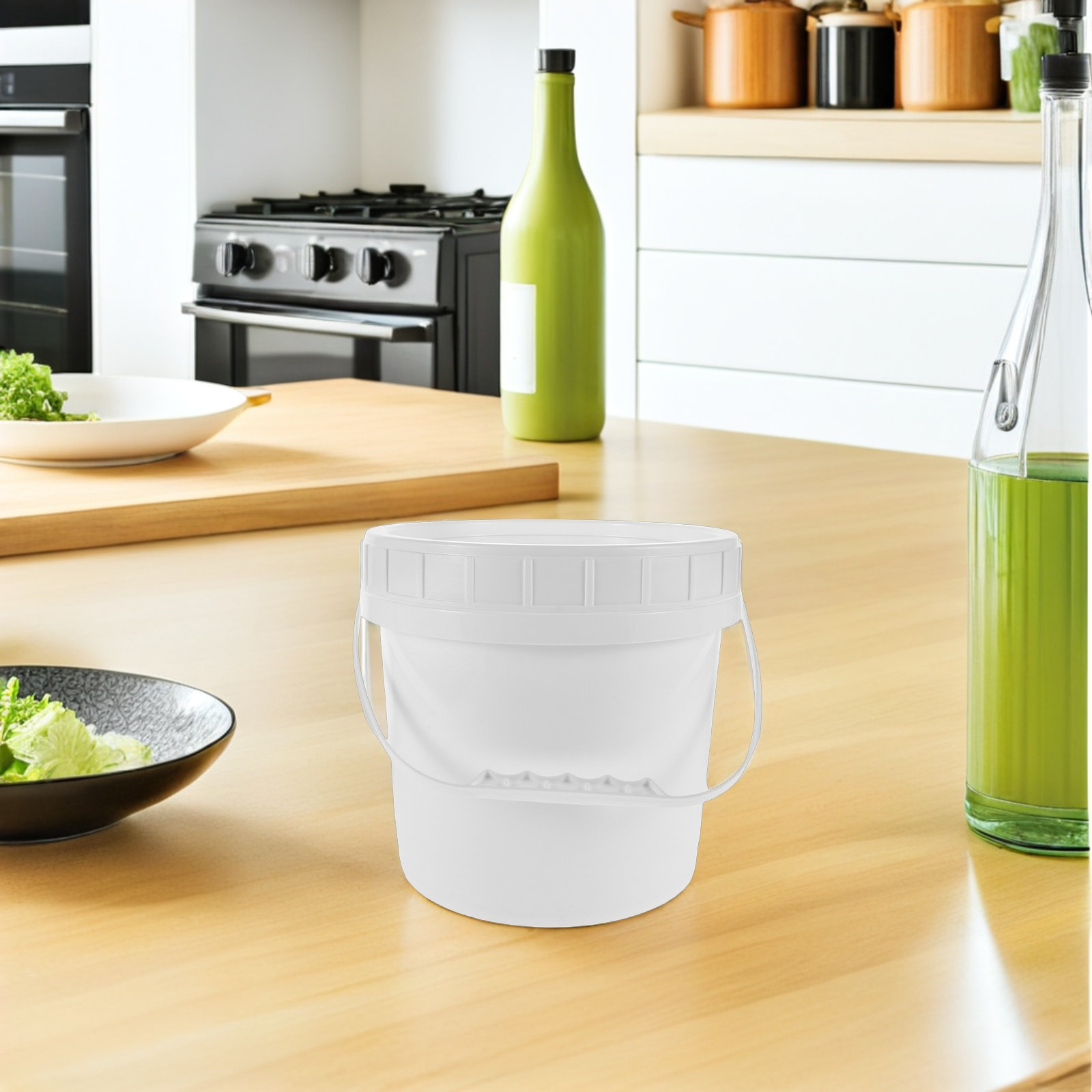 5L White Plastic Food Storage  - Food Storage For Pantry recension och pris