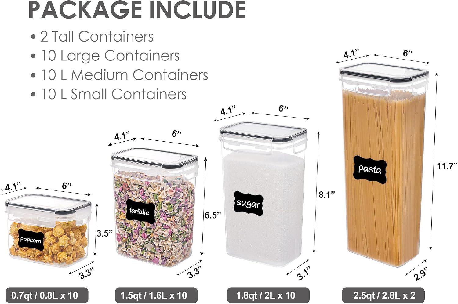 32pcs Airtight Food Storage Co - Food Storage For Pantry recension och pris