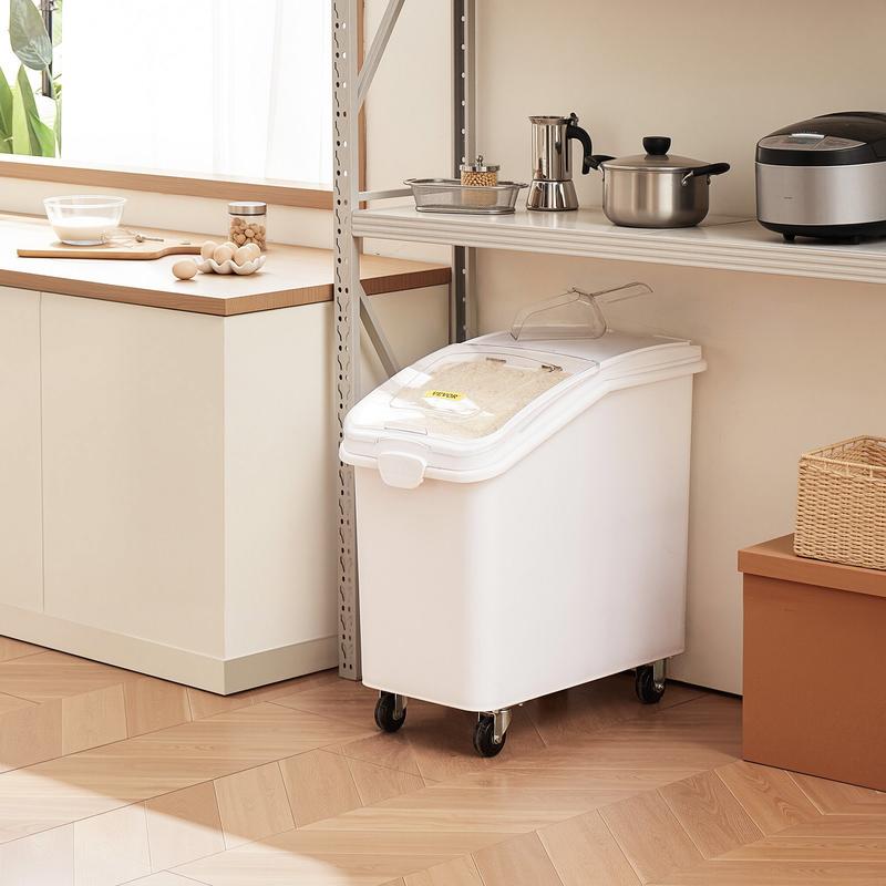 Rice Storage Container, 27Gall - Food Storage Plastic Containers With Lids recension och pris