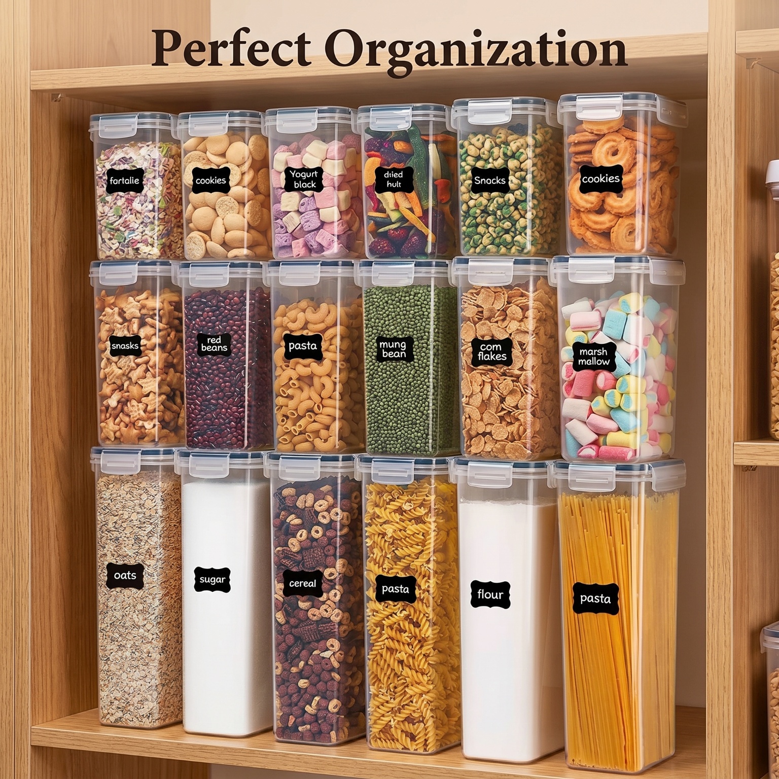 24 Pack Airtight Cereal Storag - Airtight Cereal Jar recension och pris