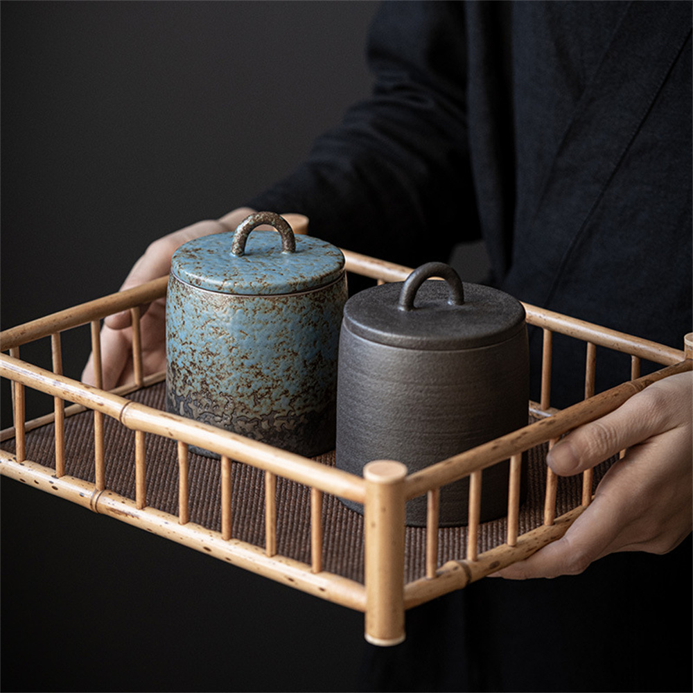Ceramic Tea Caddy Sealed Jar S - Food Storage Cabinet recension och pris