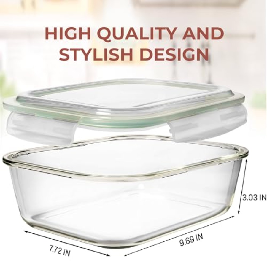 10 Cups/ 80 Oz 4 Pc Set of 2 G - Food Storage Plastic Containers With Lids recension och pris