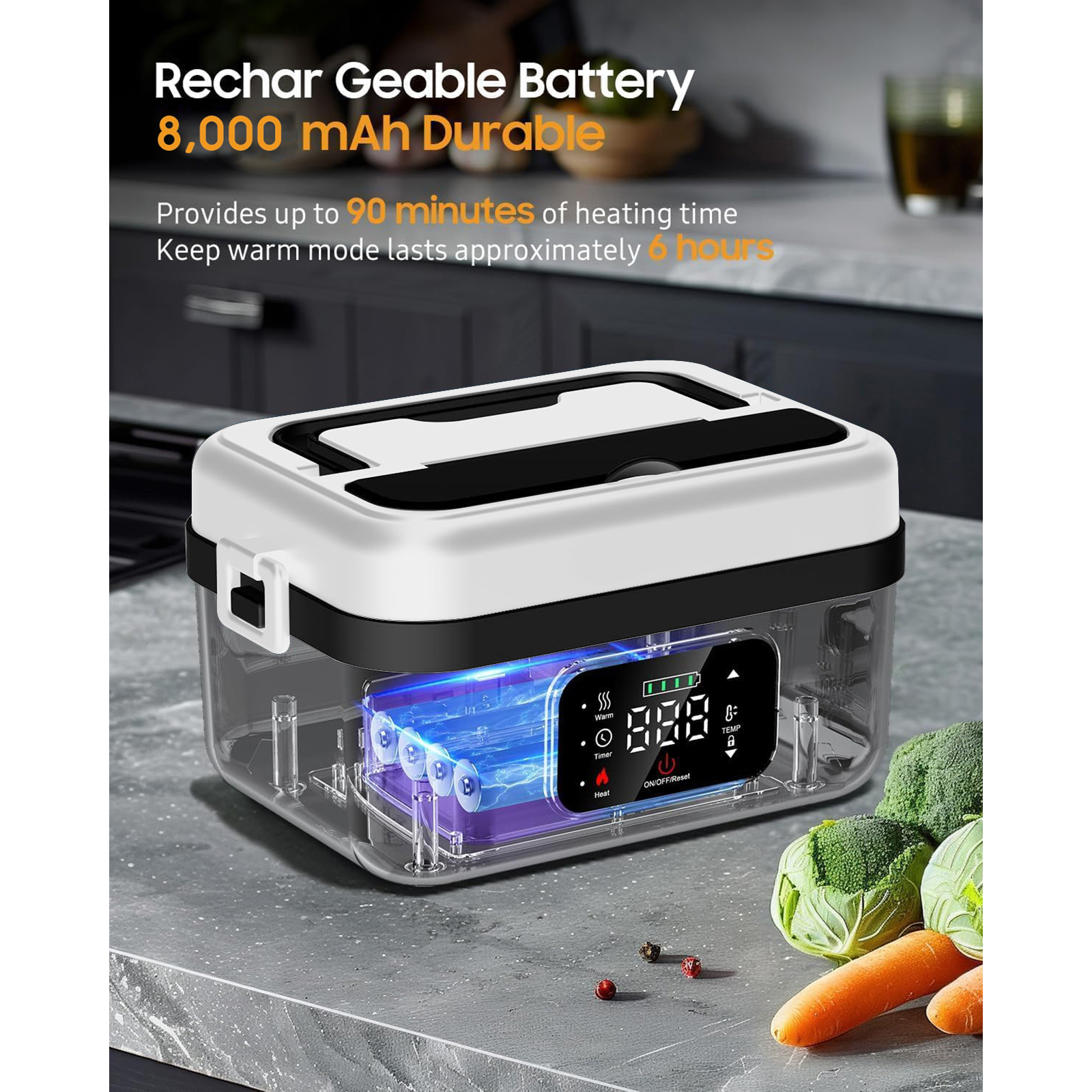 8000mAh Rechargeable Timer Aut - Food Storage Warmer recension och pris
