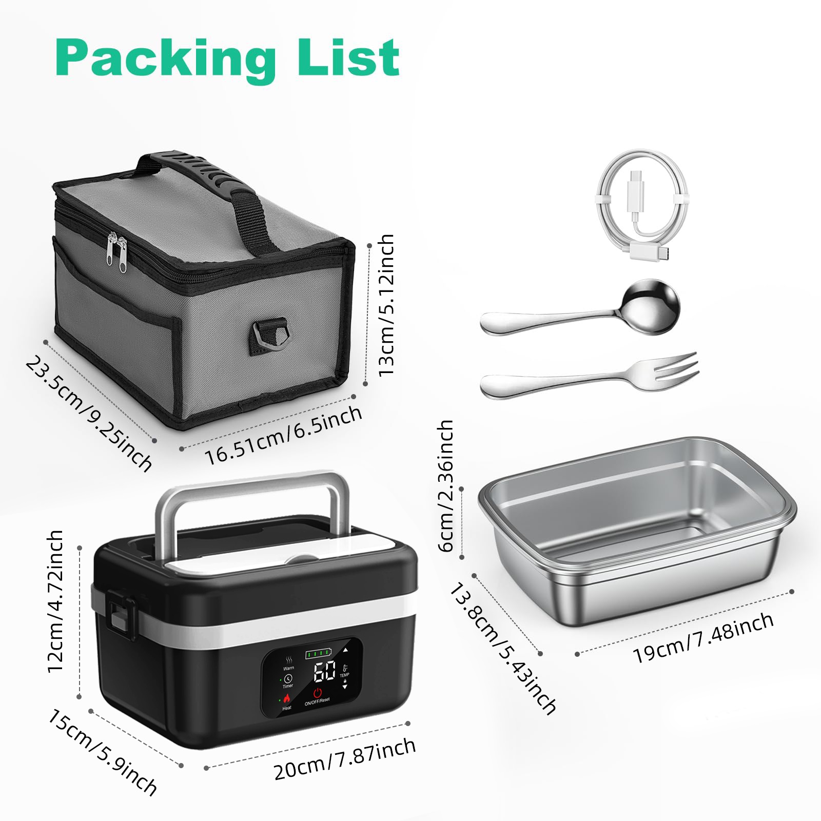 8000mAh Rechargeable Timer Aut - Food Storage Warmer recension och pris