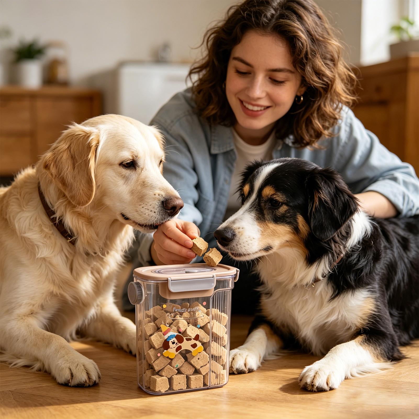 Dog Treat Container Side Pouri - Airtight Cereal Jar recension och pris