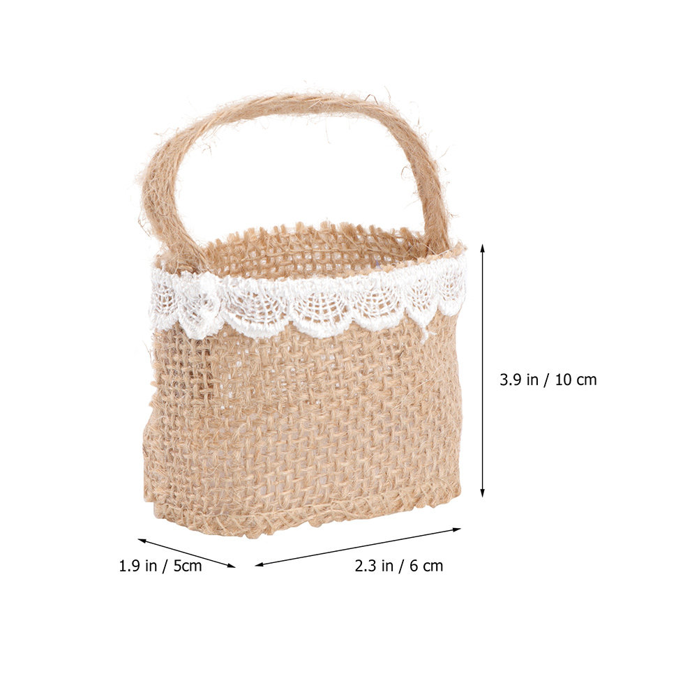 6Pcs Natural Linen Easter Egg  - Egg Storage Holder recension och pris
