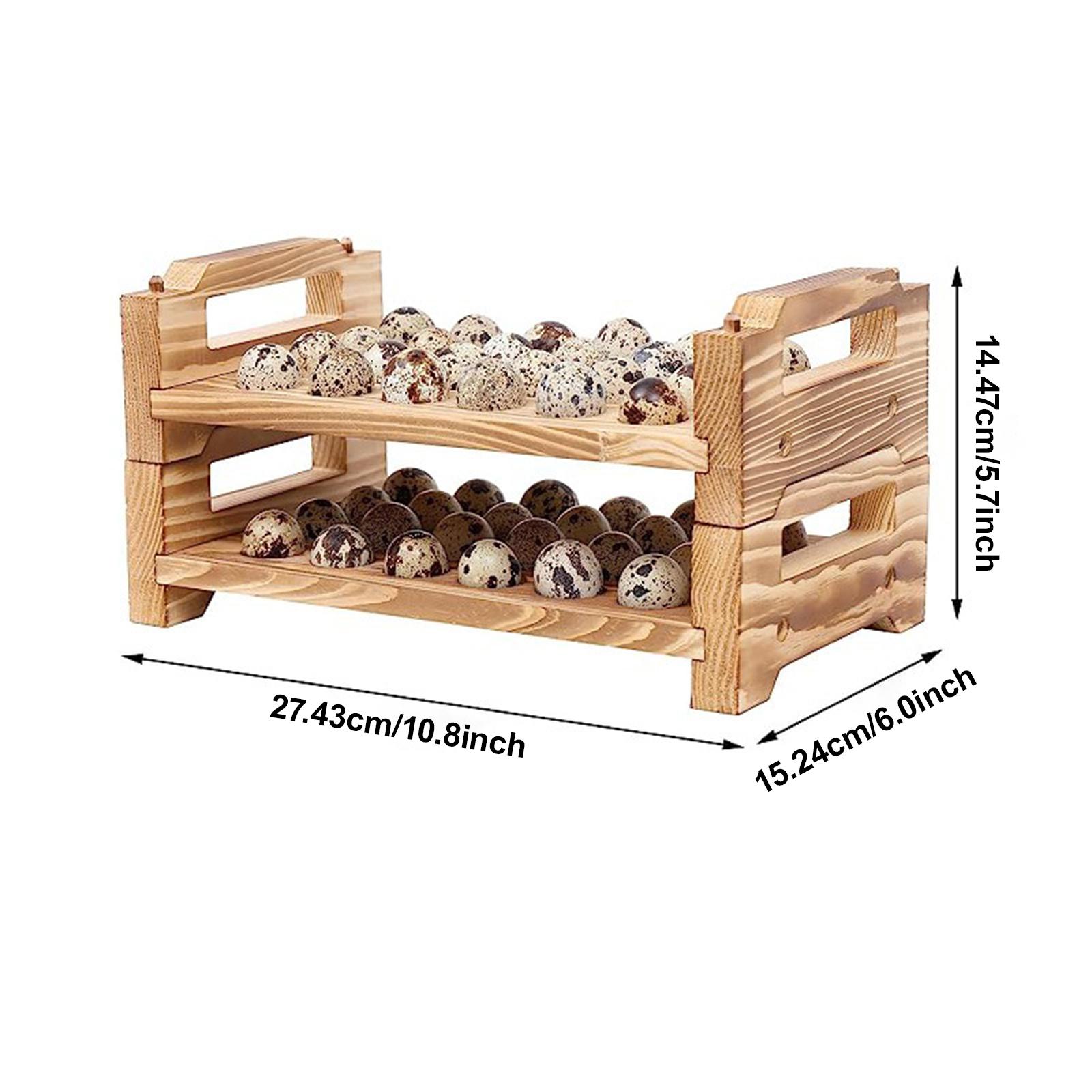 Stackable Wood Egg Holder Rack - Egg Storage Holder recension och pris
